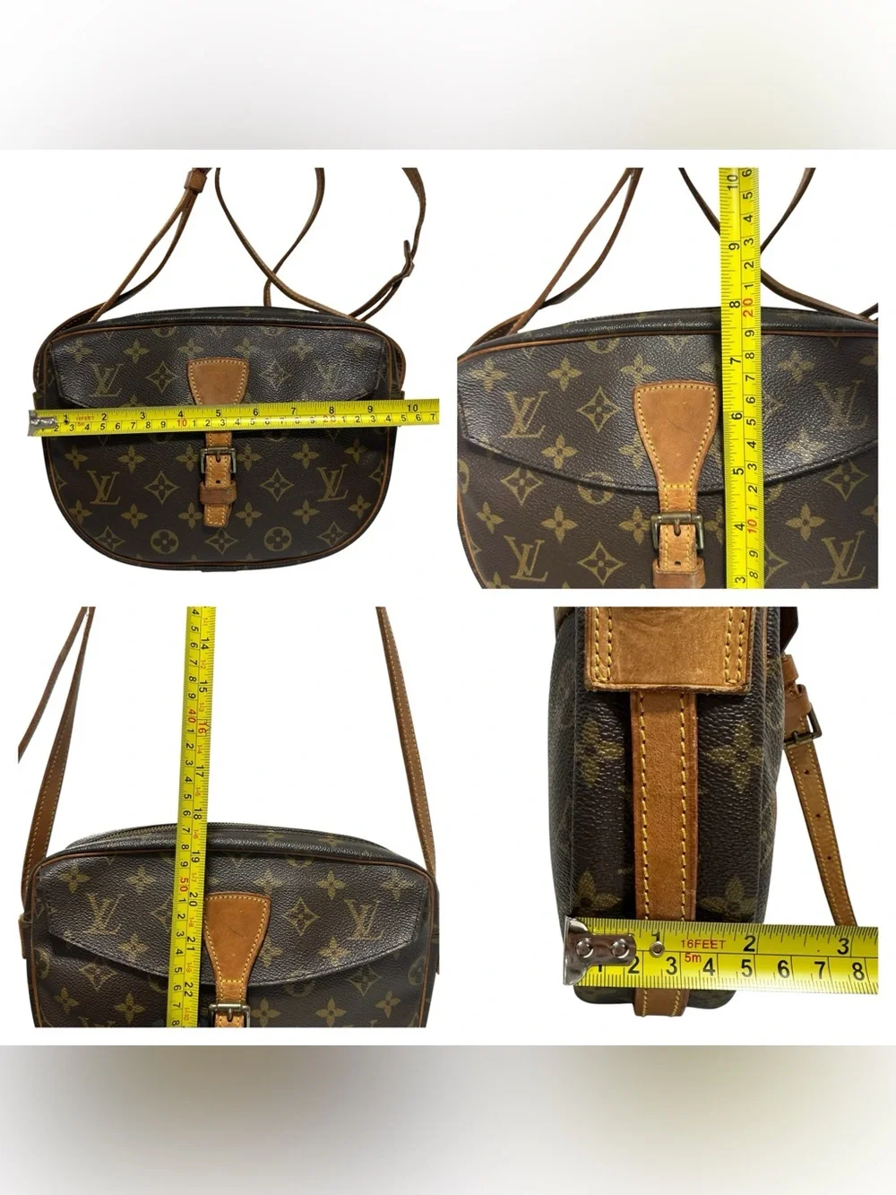 Louis Vuitton Monogram & Vachetta Leather Jeune Fille MM Crossbody Shoulder Bag